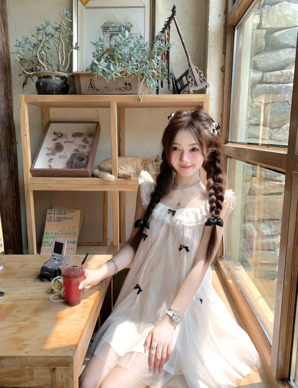 Gauze summer mixed colors doll dress