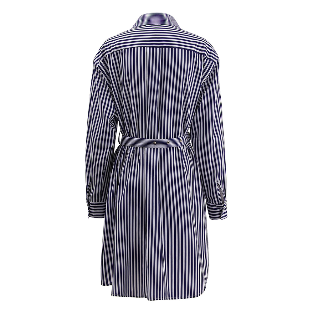 Stripe Casual shirt mixed colors dress for women