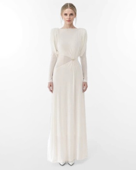 Elasticity temperament dress commuting niche long dress