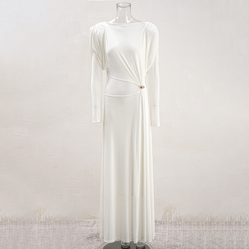 Elasticity temperament dress commuting niche long dress