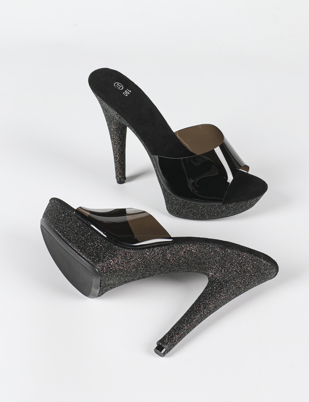 Summer catwalk slippers rhinestone fine-root shoes for women