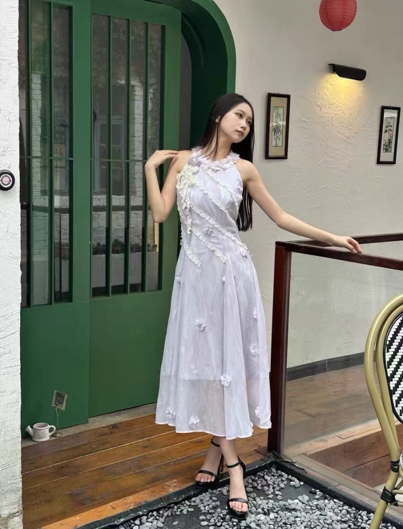Sling temperament long France style dress for women