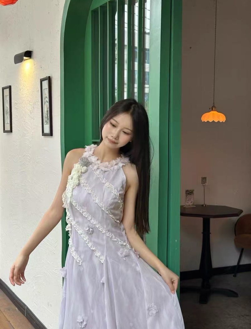 Sling temperament long France style dress for women