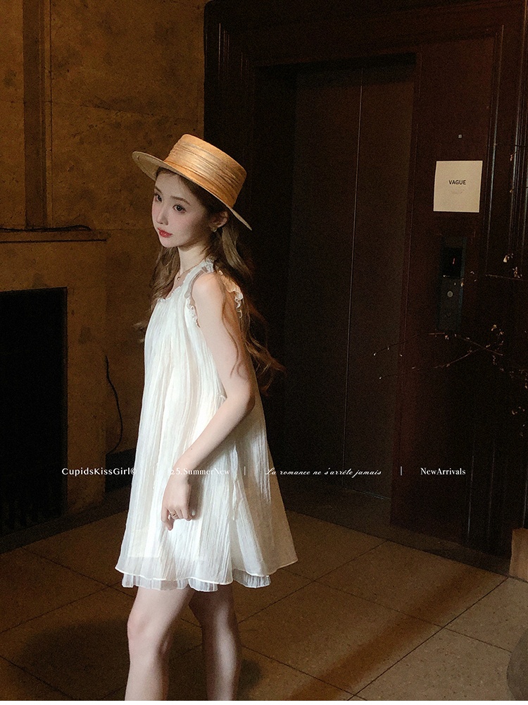 Short maiden boats sleeve dress