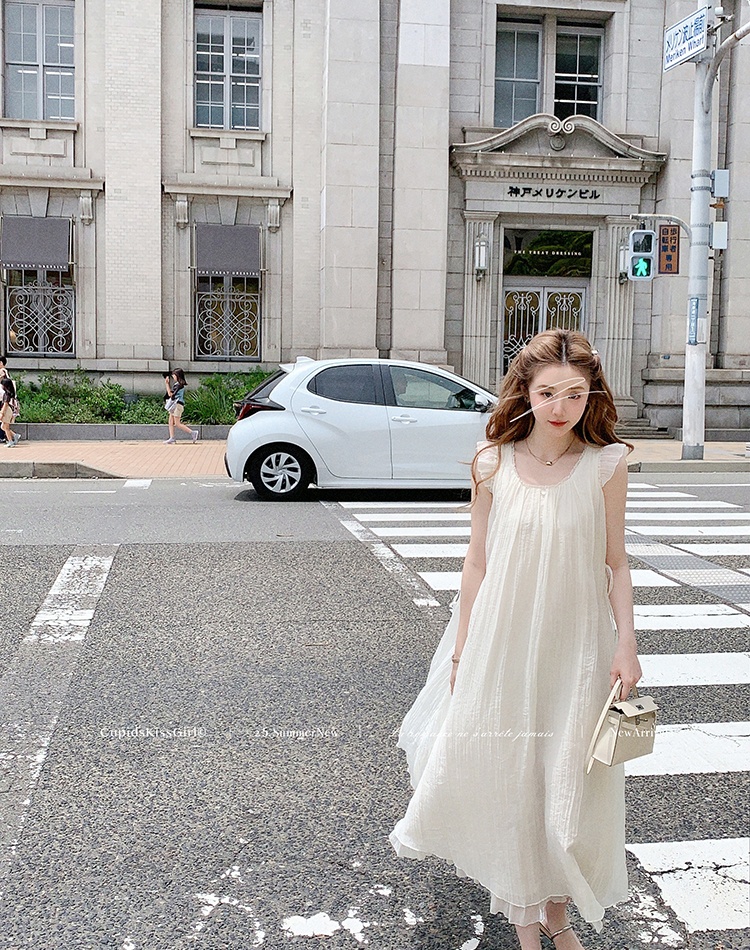 Long maiden boats sleeve dress