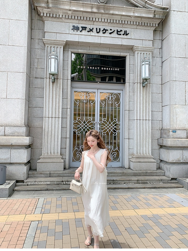 Long maiden boats sleeve dress