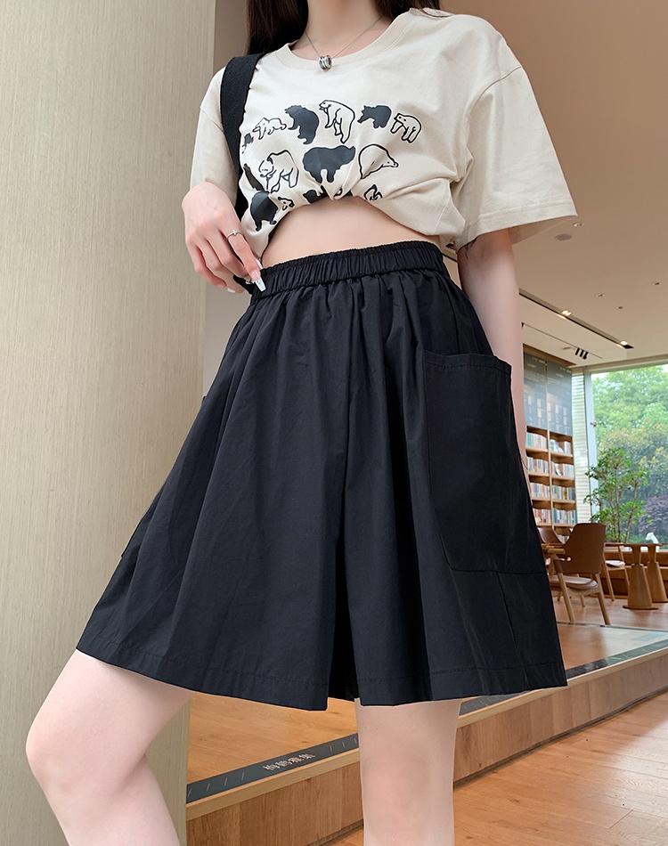 Loose slim pants wide leg irregular skirt for women
