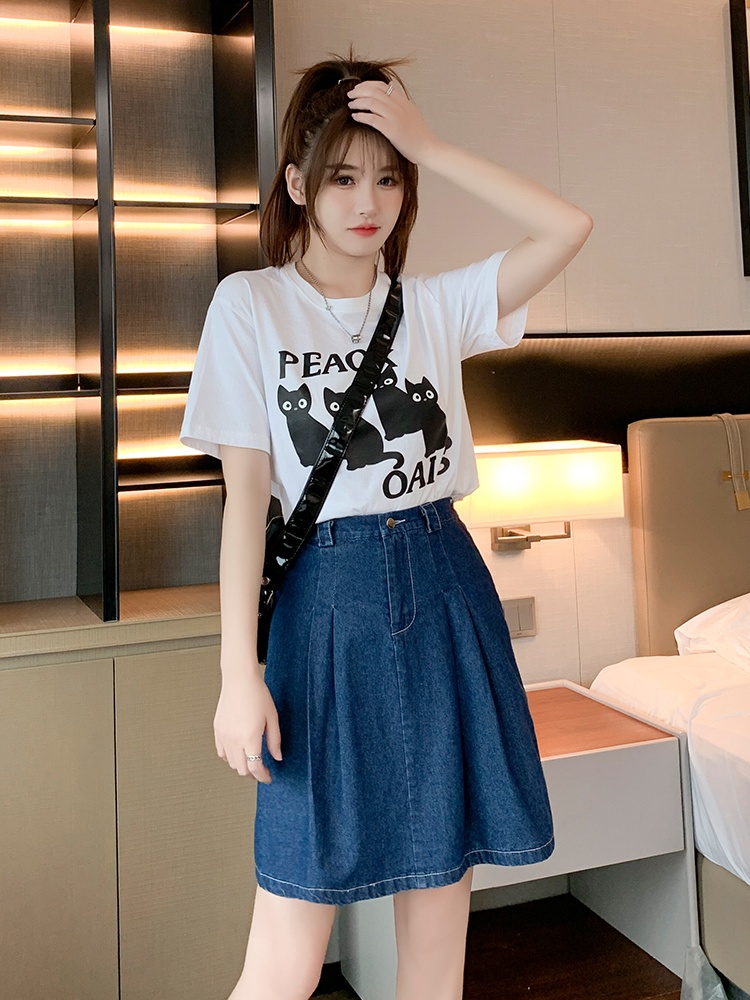 Large yard anti emptied skirt slim A-line short skirt
