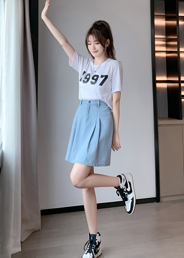 Large yard anti emptied skirt slim A-line short skirt