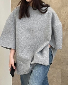 All-match loose shirts round neck T-shirt for women