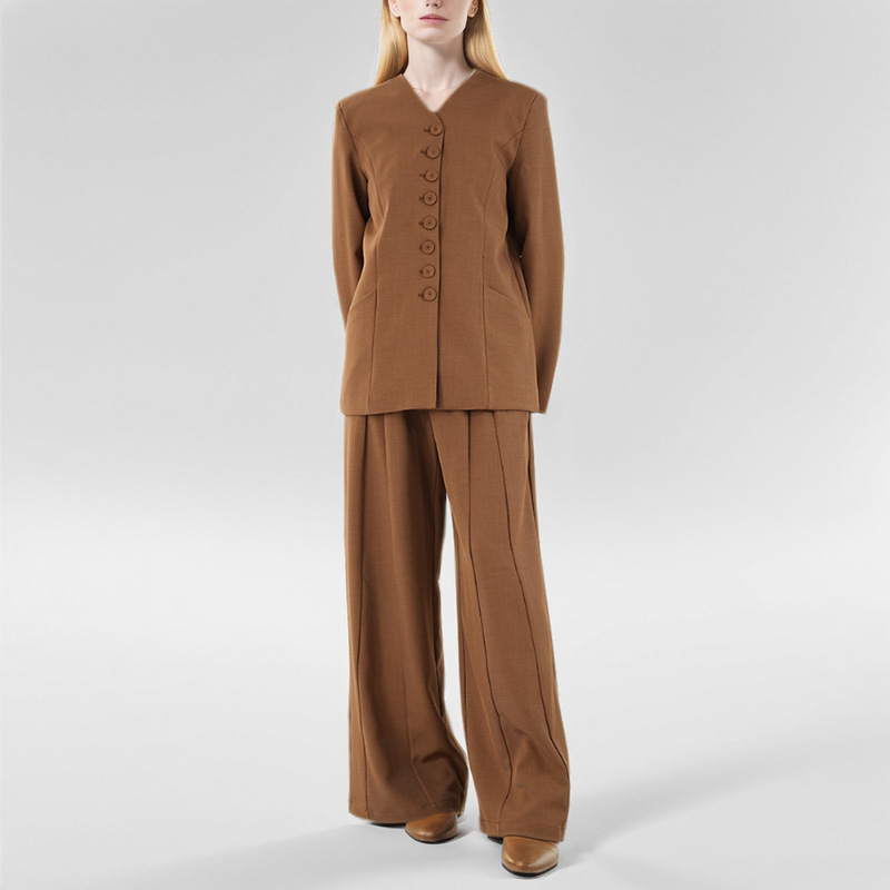 Wide leg pants 2pcs set for women