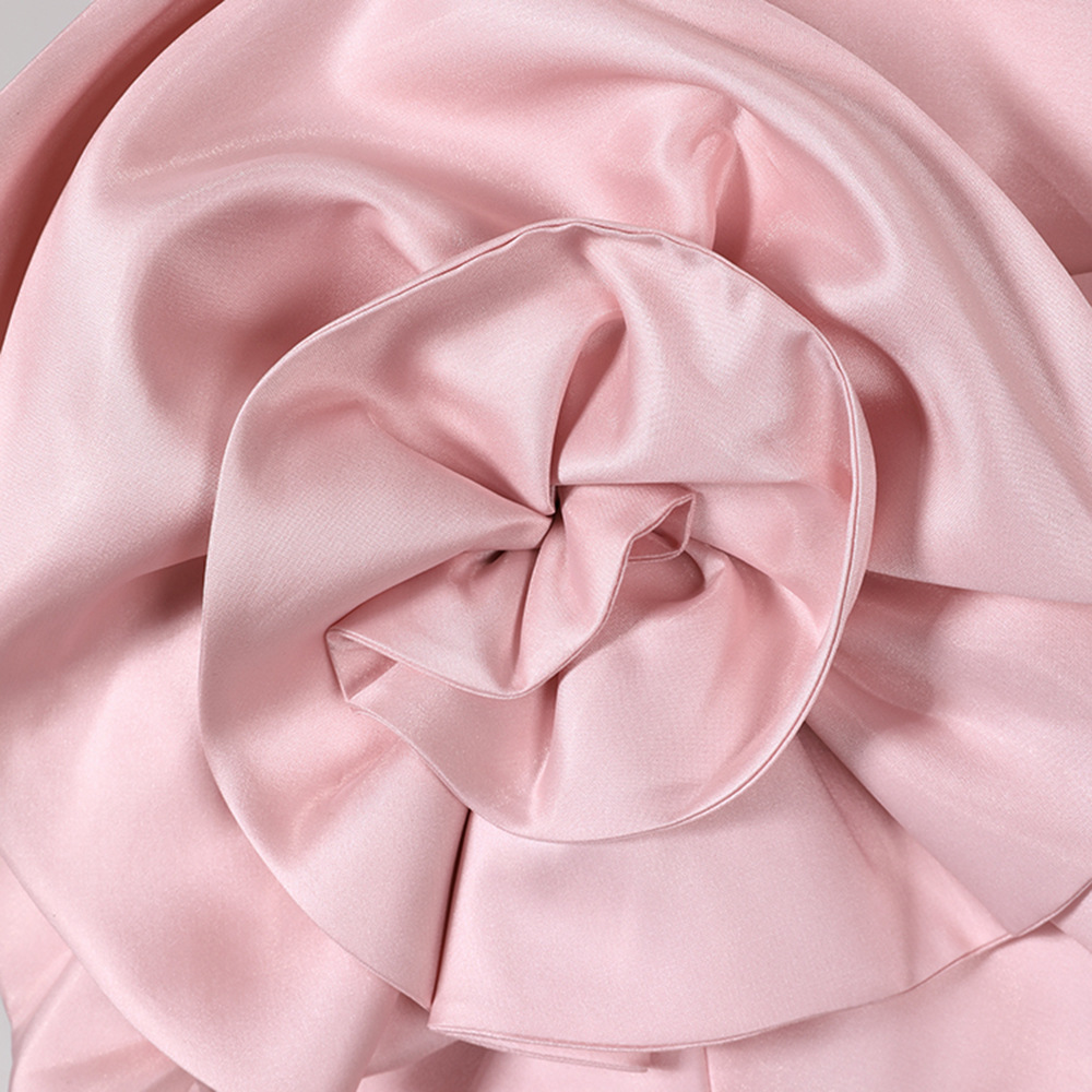 Apricot dress big flower long dress for women