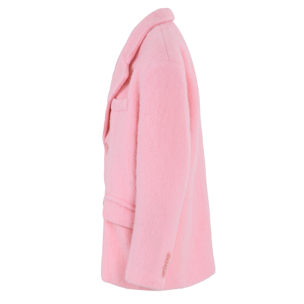 Temperament woolen coat pink business suit
