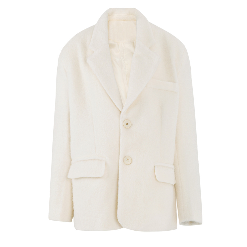 Temperament woolen coat pink business suit
