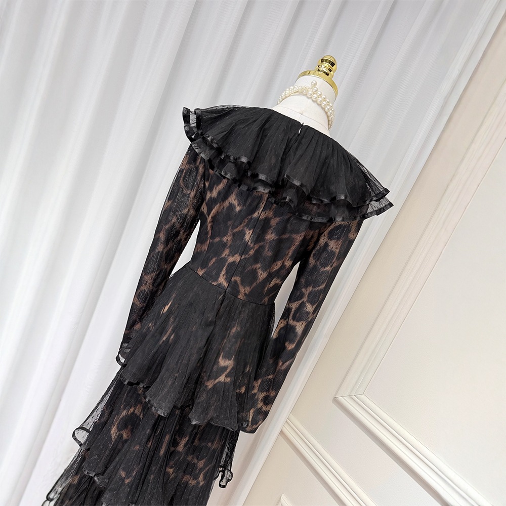 France style long dress multilayer dress for women