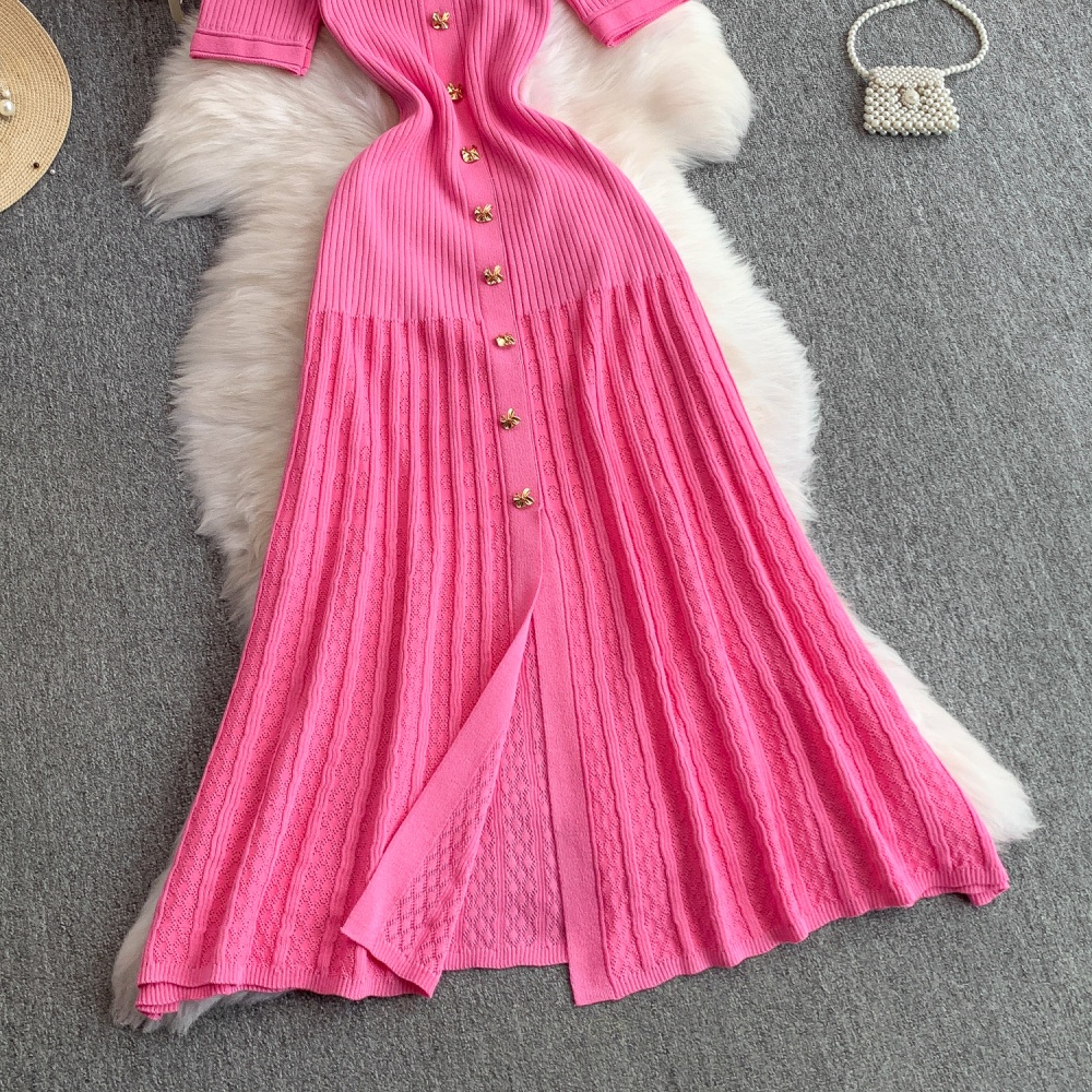 Knitted hollow long dress mermaid dress for women