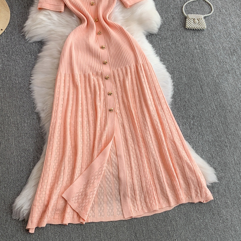 Knitted hollow long dress mermaid dress for women
