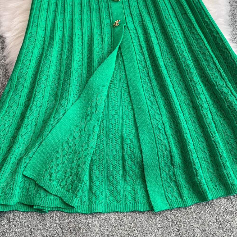 Knitted hollow long dress mermaid dress for women