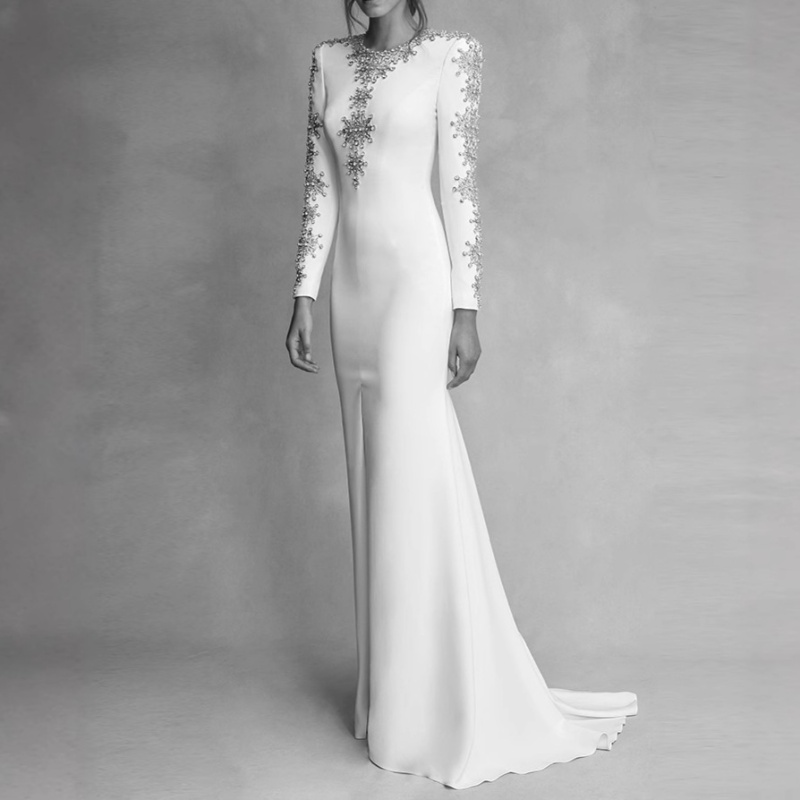 France style evening dress slim long dress