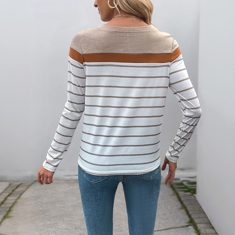Simple inside the ride tops long sleeve T-shirt for women