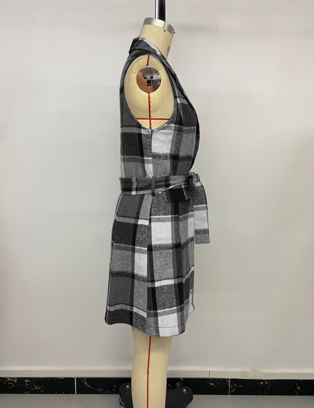 Frenum autumn Casual coat plaid commuting retro waistcoat