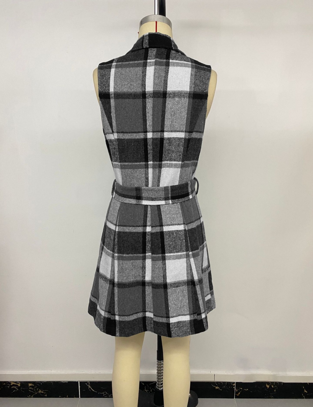 Frenum autumn Casual coat plaid commuting retro waistcoat