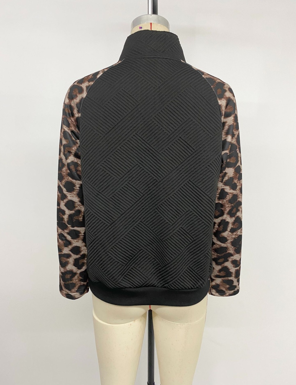 Splice personality cardigans leopard hoodie for women