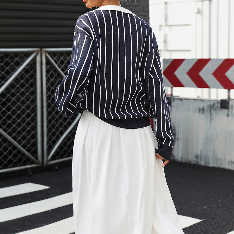 Casual European style street fashion college autumn sweater