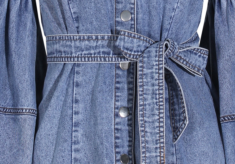 Light thin shirt denim short sleeve tops for women
