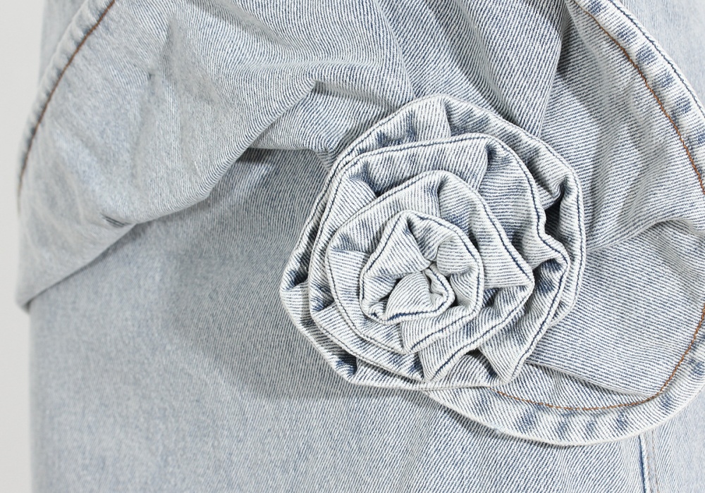 Denim rotation washed rose doctrine spring and summer skirt