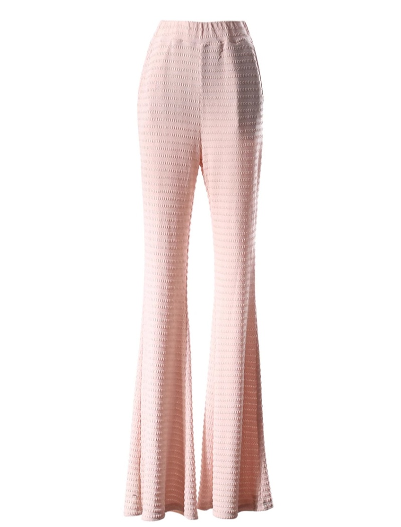 Jacquard beach summer flare pants 2pcs set