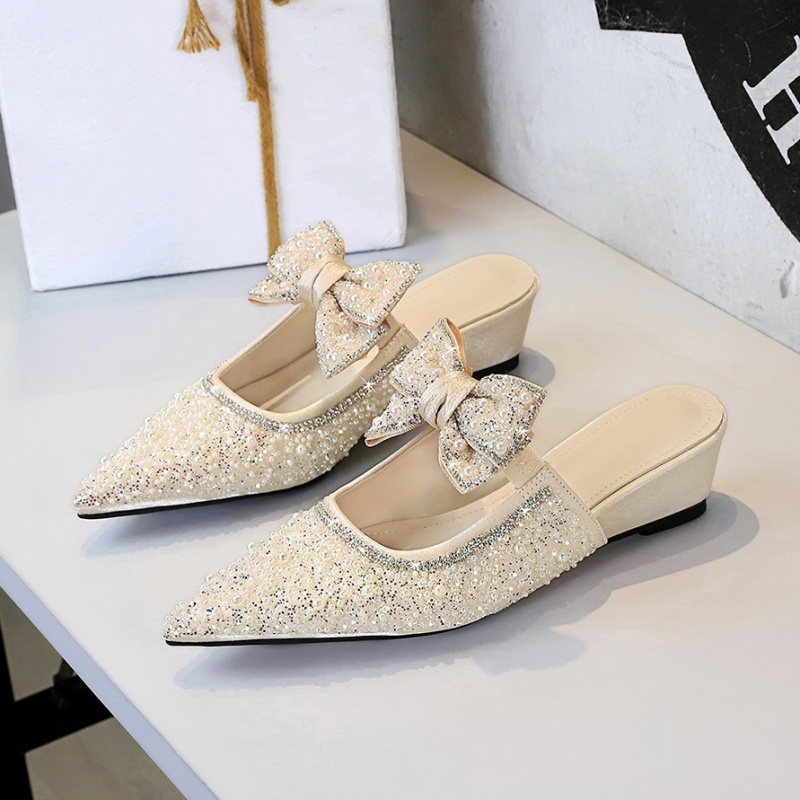 Wears outside France style bow lazy shoes for women