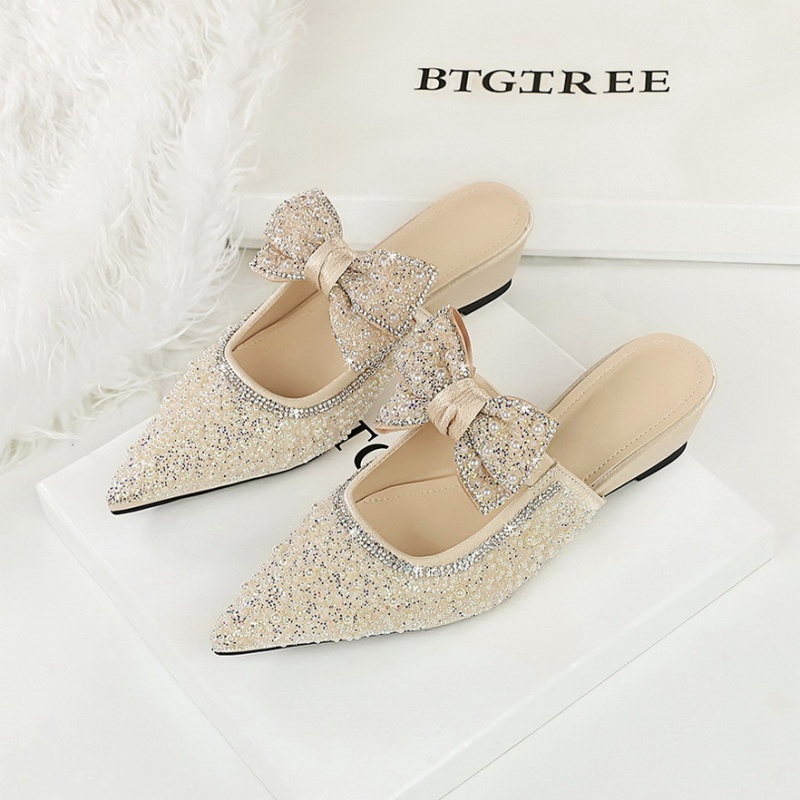 Wears outside France style bow lazy shoes for women