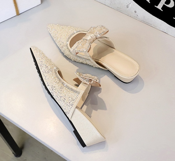Wears outside France style bow lazy shoes for women