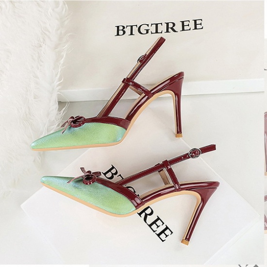 Bow high-heeled shoes fine-root shoes for women