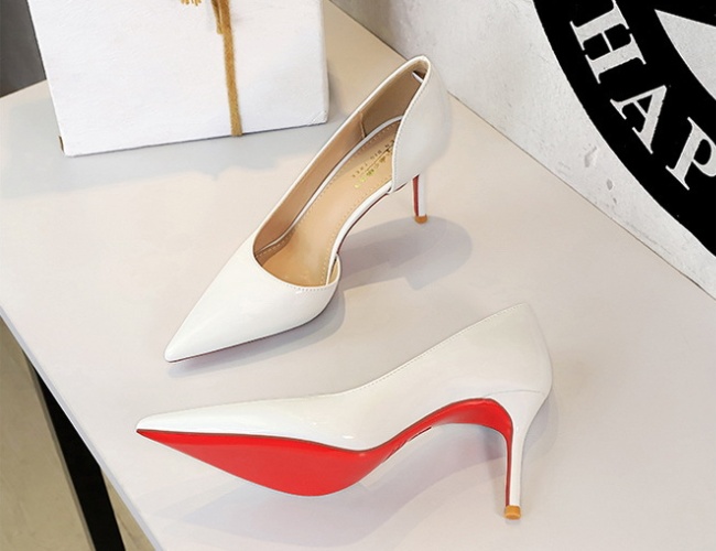 Temperament fashion high-heeled shoes pointed fine-root shoes