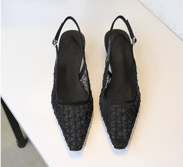 European style banquet hollow breathable shoes for women