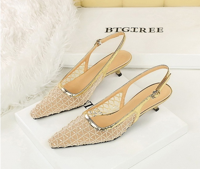 European style banquet hollow breathable shoes for women