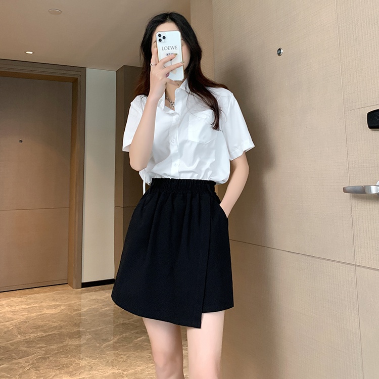 High waist all-match short skirt spring and autumn culottes
