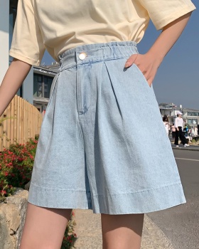 All-match loose shorts high waist short jeans for women