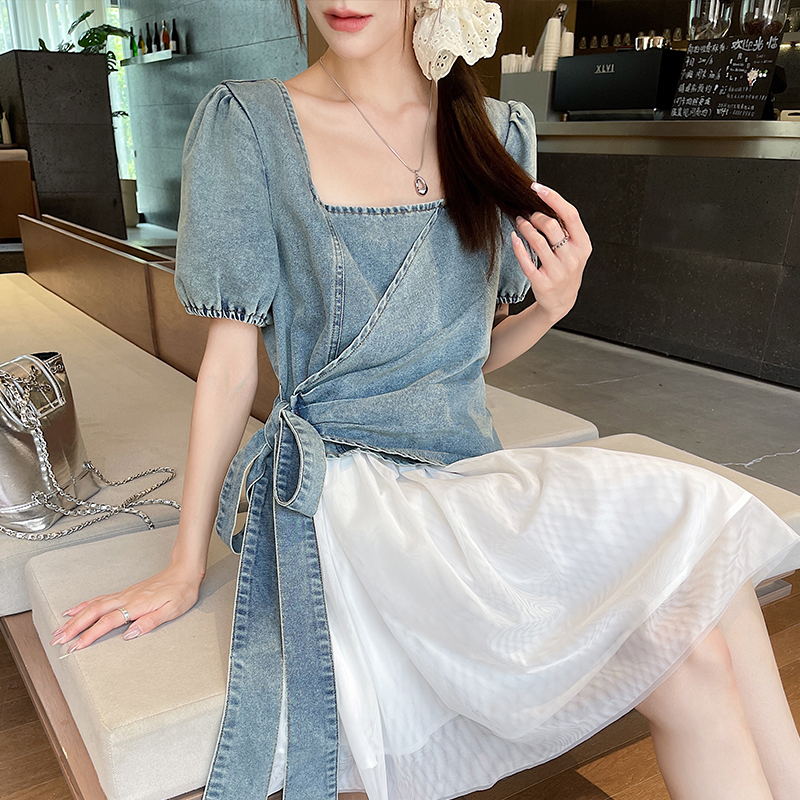 Summer Sexy underwear denim dress for women