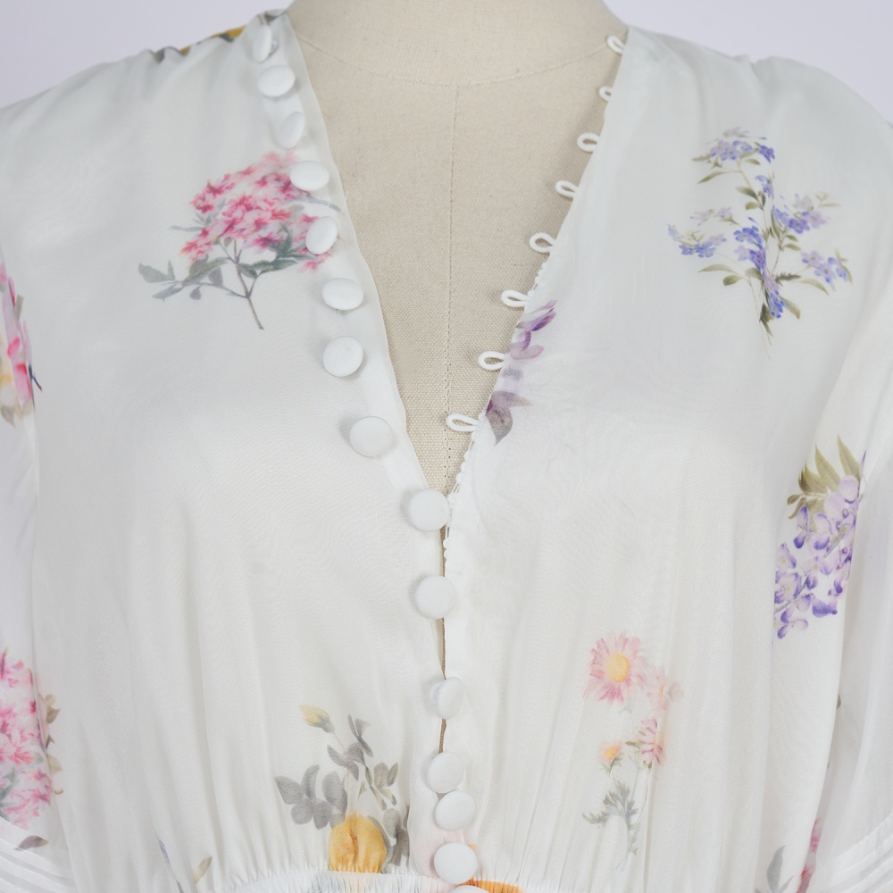 Slim spring long sleeve pinched waist colors dress
