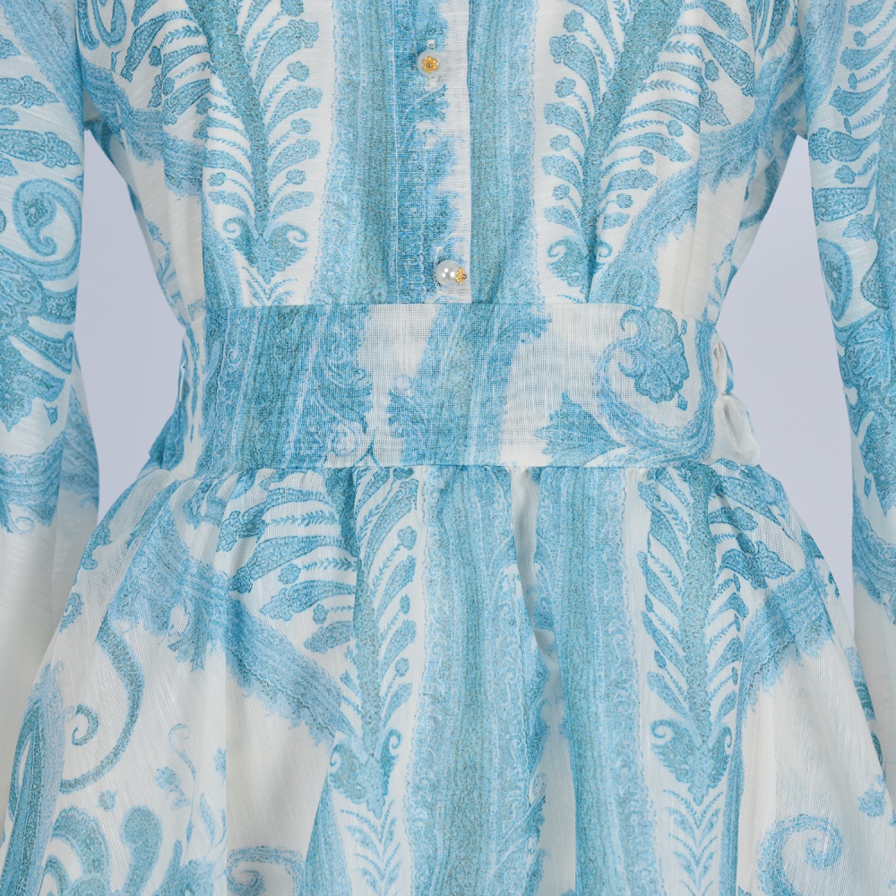 Long sleeve long skirt big skirt shirt a set
