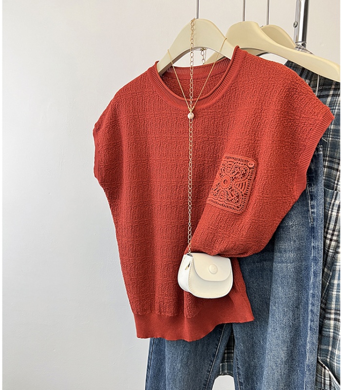 Short sleeve small shirt summer sweater for women
