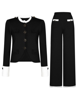 Knitted coat spring and autumn tops a set