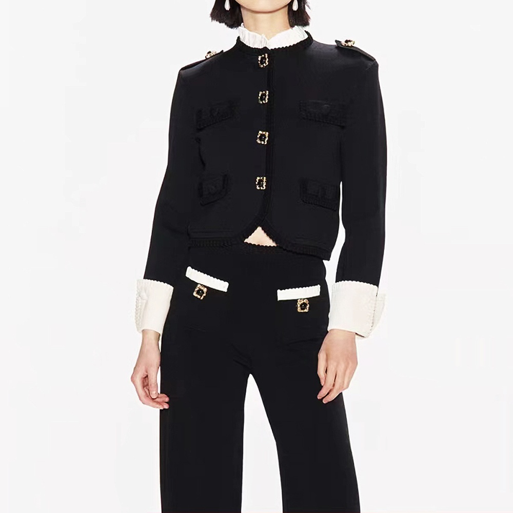 Knitted coat spring and autumn tops a set