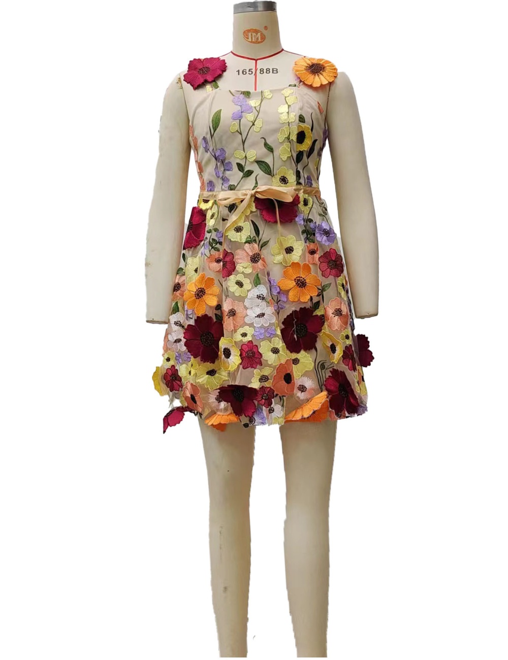 Sexy European style embroidery stereoscopic dress for women