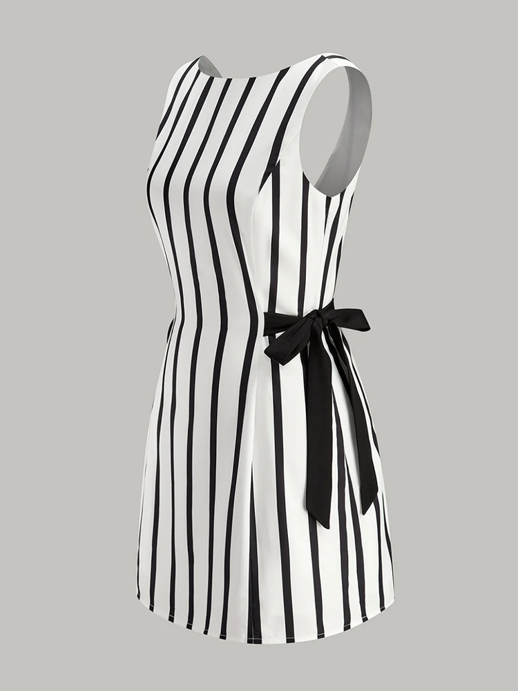 Summer Casual European style stripe loose hawaii dress