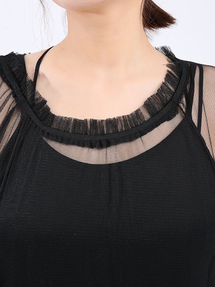 Summer fold gauze temperament vacation dress