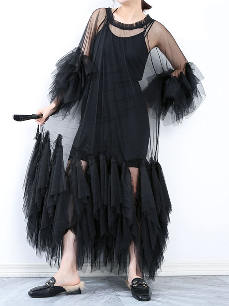 Summer fold gauze temperament vacation dress